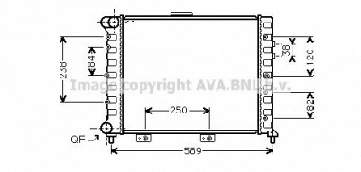 AVA QUALITY COOLING al2069 -  Радиатор, охлаждение двигателя